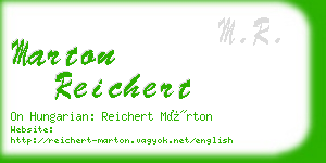 marton reichert business card